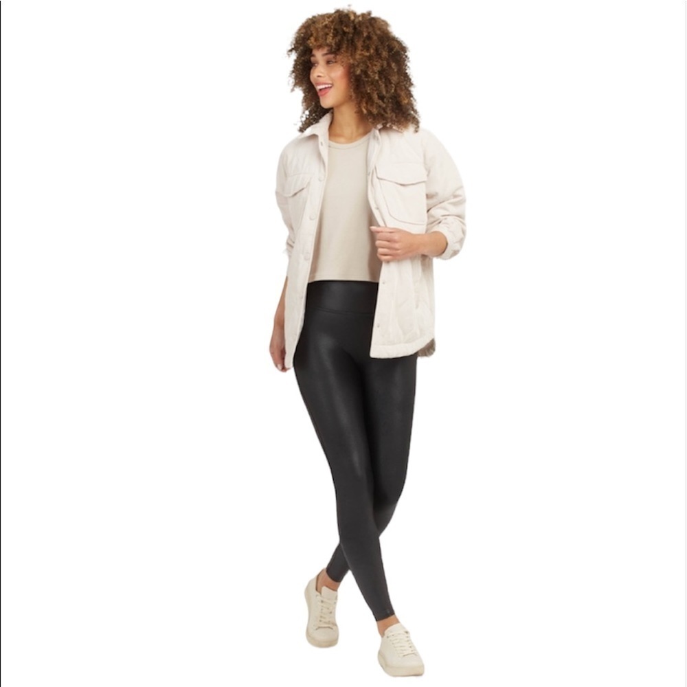SPANX Faux Leather Leggings XS